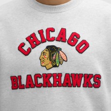 Chicago Blackhawks lululemon Heathered Core Ultra Light Grey Steady State Crew