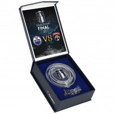 Edmonton Oilers vs. Florida Panthers Fanatics Authentic Crystal Puck - Filled with Game-Used Ice from the 2025 Stanley Cup Final