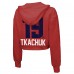 Укороченная толстовка Florida Panthers Matthew Tkachuk Majestic Threads Red 2025 Stanley Cup Champions Name & Number Tri-Blend
