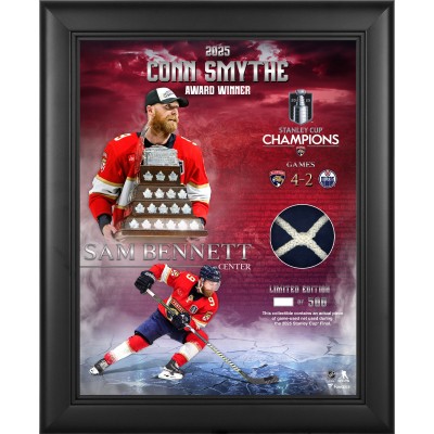 Постер Florida Panthers Fanatics Authentic 2025 Stanley Cup Champions Framed 13 x 16 Conn Smythe Collage with a Piece of Game-Used Net from the 2025 Stanley Cup Final - Limited Edition of 500