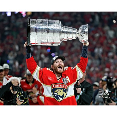 Matthew Tkachuk Florida Panthers Unsigned Fanatics Authentic 2025 Stanley Cup Champions Raising Cup Photograph