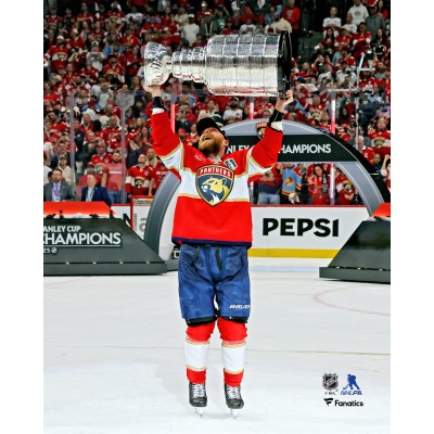 Sam Bennett Florida Panthers Unsigned Fanatics Authentic 2025 Stanley Cup Champions Raising Cup Photograph
