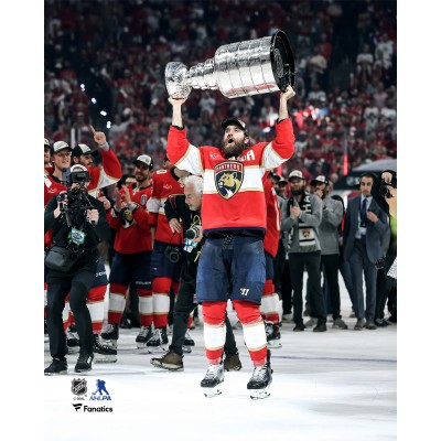 Aaron Ekblad Florida Panthers Unsigned Fanatics Authentic 2025 Stanley Cup Champions Raising Cup Photograph