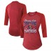 Футболка Женская Florida Panthers Majestic Threads Red 2025 Stanley Cup Champions 3/4-Sleeve Raglan Tri-Blend