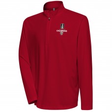 Кофта на короткой молнии Florida Panthers Antigua Red 2025 Stanley Cup Champions Flex