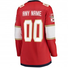 Именная игровая джерси Женская Florida Panthers Fanatics Red 2025 Stanley Cup Champions Breakaway Custom Именная игровая джерси Женская Florida Panthers Fanatics Red 2025 Stanley Cup Champions Breakaway Custom