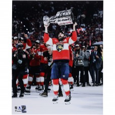 Aaron Ekblad Florida Panthers Autographed Fanatics Authentic 2025 Stanley Cup Champions 16 x 20 Raising Cup Photograph with 2025 SC Champs Inscription