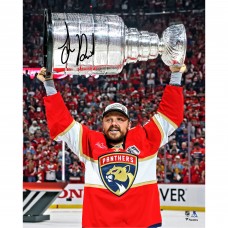 Sam Reinhart Florida Panthers Autographed Fanatics Authentic 2025 Stanley Cup Champions 16 x 20 Raising Cup Photograph