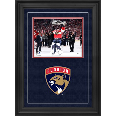 Sergei Bobrovsky Florida Panthers Autographed Fanatics Authentic 2025 Stanley Cup Champions Deluxe Framed 8 x 10 Raising Cup Photograph