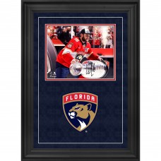 Aleksander Barkov Florida Panthers Autographed Fanatics Authentic 2025 Stanley Cup Champions Deluxe Framed 8 x 10 Raising Cup Photograph