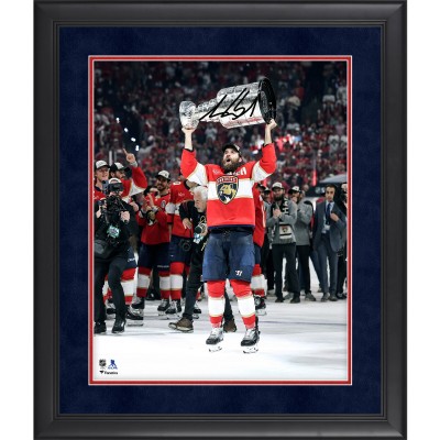 Aaron Ekblad Florida Panthers Autographed Fanatics Authentic 2025 Stanley Cup Champions Framed 16 x 20 Raising Cup Photograph