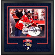 Aleksander Barkov Florida Panthers Autographed Fanatics Authentic 2025 Stanley Cup Champions Deluxe Framed 16 x 20 Raising Cup Photograph