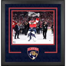 Sergei Bobrovsky Florida Panthers Autographed Fanatics Authentic 2025 Stanley Cup Champions Deluxe Framed 16 x 20 Raising Cup Photograph