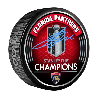 Шайба Sergei Bobrovsky Florida Panthers Autographed Fanatics Authentic 2025 Stanley Cup Champions