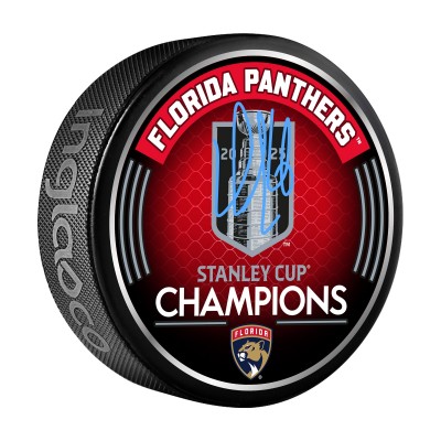 Шайба Aleksander Barkov Florida Panthers Autographed Fanatics Authentic 2025 Stanley Cup Champions