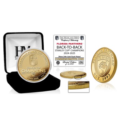 Монета Florida Panthers Highland Mint 2025 Stanley Cup Champions Gold