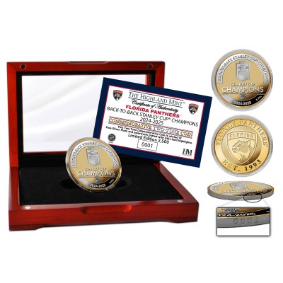 Florida Panthers Highland Mint 2025 Stanley Cup Champions Two-Tone Coin