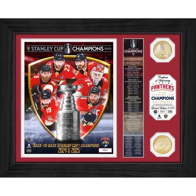 Florida Panthers Highland Mint 2025 Stanley Cup Champions 13 x 16 Banner Bronze Coin Photo Mint