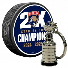Шайба и брелок Florida Panthers Two-Time Stanley Cup Champions