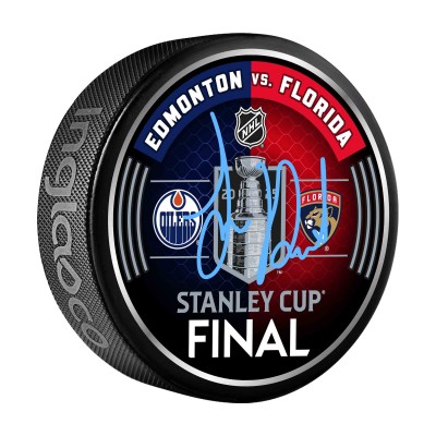 Шайба Sam Reinhart Florida Panthers Autographed Fanatics Authentic 2025 Stanley Cup Final Dueling Matchup