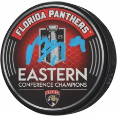 Matthew Tkachuk Florida Panthers Autographed Fanatics Authentic 2025 Eastern Conference Champions Hockey Puck