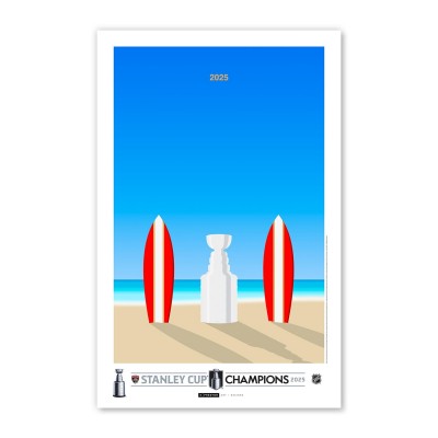 Плакат Florida Panthers 2025 Stanley Cup Champions 11 x 17 Minimalist Art