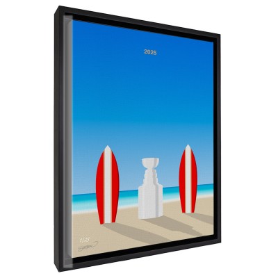 Florida Panthers 2025 Stanley Cup Champions 18 x 26 Minimalist Canvas Wrap