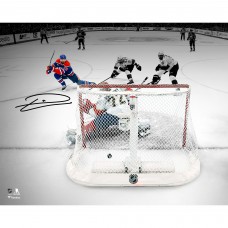 Leon Draisaitl Edmonton Oilers Autographed Fanatics Authentic 16 x 20 2025 Stanley Cup Final Game 1 Overtime Goal Spotlight Photograph