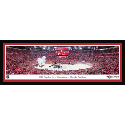 Florida Panthers 2025 Stanley Cup Champions Select Framed Panorama Photograph