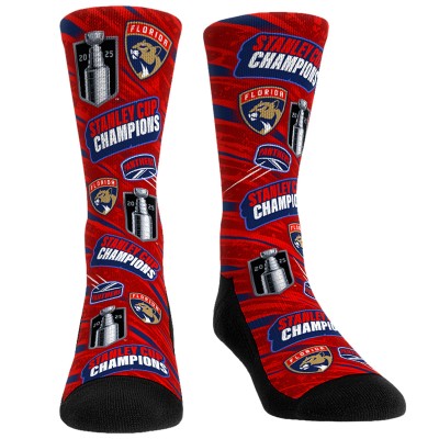 Носки Unisex Florida Panthers Rock Em Socks 2025 Stanley Cup Champions All Over Print Crew