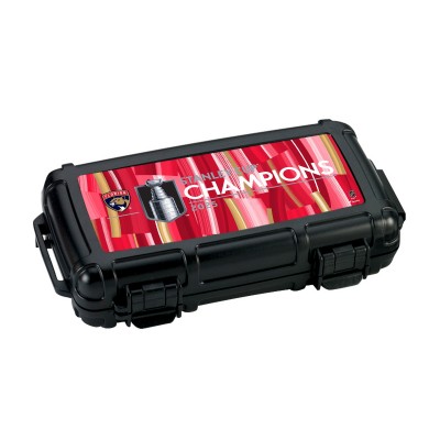 Florida Panthers Fanatics Authentic 2025 Stanley Cup Champions Cigar Caddy 5-Count Travel Case - Art by Charlie Turano III