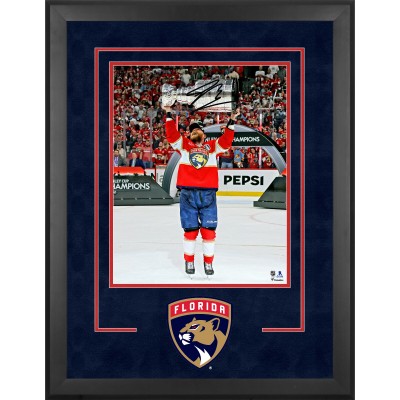 Sam Bennett Florida Panthers Autographed Fanatics Authentic 2025 Stanley Cup Champions Deluxe Framed 16 x 20 Raising Cup Photograph