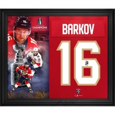 Aleksander Barkov Florida Panthers Autographed Fanatics Authentic 2025 Stanley Cup Champions Framed 20 x 24 Jersey Number Collage