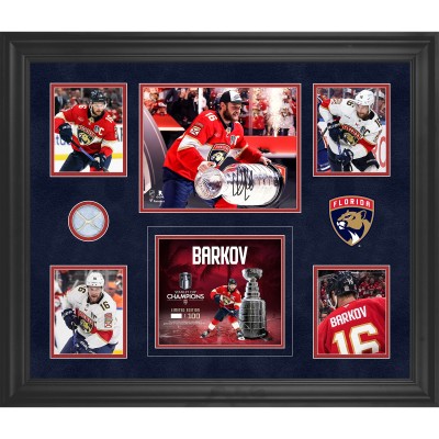 Постер Aleksander Barkov Florida Panthers Autographed Fanatics Authentic 2025 Stanley Cup Champions Framed 20 x 24 Collage with a Piece of Game-Used Net from the 2025 Stanley Cup Final - Limited Edition of 100