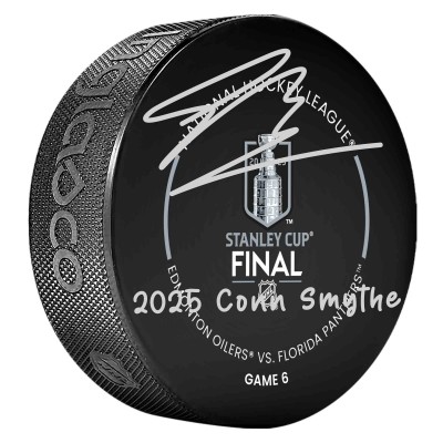 Шайба Sam Bennett Florida Panthers Autographed Fanatics Authentic 2025 Stanley Cup Official Game with 2025 Conn Smythe Inscription