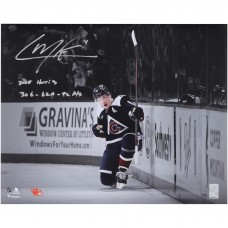 Cale Makar Colorado Avalanche Autographed Fanatics Authentic 16 x 20 Navy Jersey Celebration Spotlight Photograph with Multiple Inscriptions - Limited Edition of 25