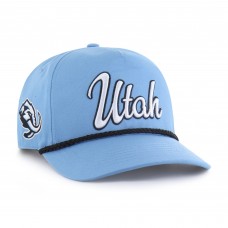 Utah Mammoth 47 Light Blue Overhand Logo Side Patch Adjustable Hitch Hat