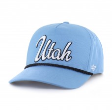 Utah Mammoth 47 Light Blue Overhand Logo Side Patch Adjustable Hitch Hat