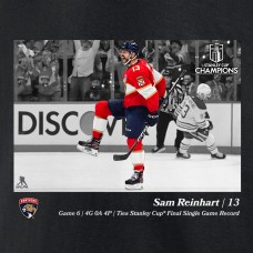 Футболка Florida Panthers Sam Reinhart Black 2025 Stanley Cup Champions Moment