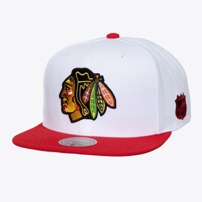 Chicago Blackhawks Mitchell & Ness White Legendary Home Snapback Hat
