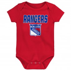 Малышам & Newborn New York Rangers Outerstuff Littlest Player Three-Pack Bodysuit Set