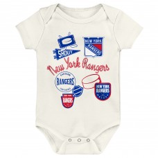 Малышам & Newborn New York Rangers Outerstuff Littlest Player Three-Pack Bodysuit Set