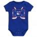 Малышам & Newborn New York Rangers Outerstuff Littlest Player Three-Pack Bodysuit Set