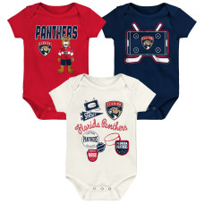 для малыша & Newborn Florida Panthers Outerstuff Littlest Three-Pack Bodysuit Set