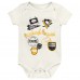 Малышам & Newborn Pittsburgh Penguins Outerstuff Littlest Player Three-Pack Bodysuit Set