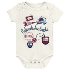Малышам & Newborn Colorado Avalanche Outerstuff Littlest Player Three-Pack Bodysuit Set Малышам & Newborn Colorado Avalanche Outerstuff Littlest Player Three-Pack Bodysuit Set