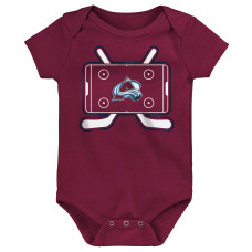 Малышам & Newborn Colorado Avalanche Outerstuff Littlest Player Three-Pack Bodysuit Set Малышам & Newborn Colorado Avalanche Outerstuff Littlest Player Three-Pack Bodysuit Set
