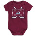 Малышам & Newborn Colorado Avalanche Outerstuff Littlest Player Three-Pack Bodysuit Set