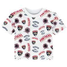 Футболка для малыша Florida Panthers Outerstuff White Run Down All-Over-Print