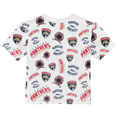 Футболка для малыша Florida Panthers Outerstuff White Run Down All-Over-Print